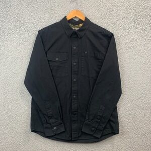 Pladra Sequoia Overshirt Snap - Men's Size Large Black Hiking Camping